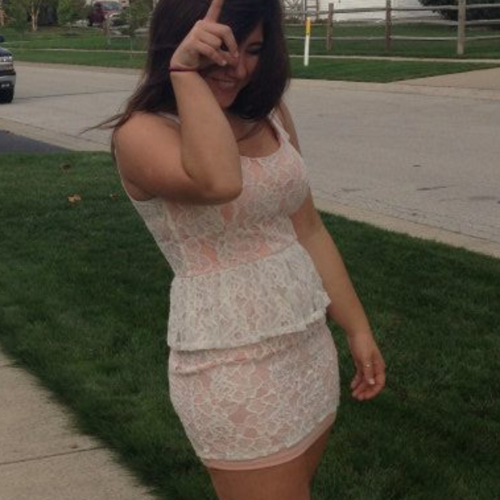 Lace Peplum Dress